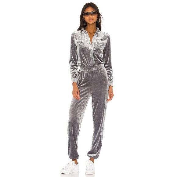 Superdown Madalena Jumpsuit Slate Gray Velvet Revolve Women’s XXS $74 Jogger - Picture 1 of 10